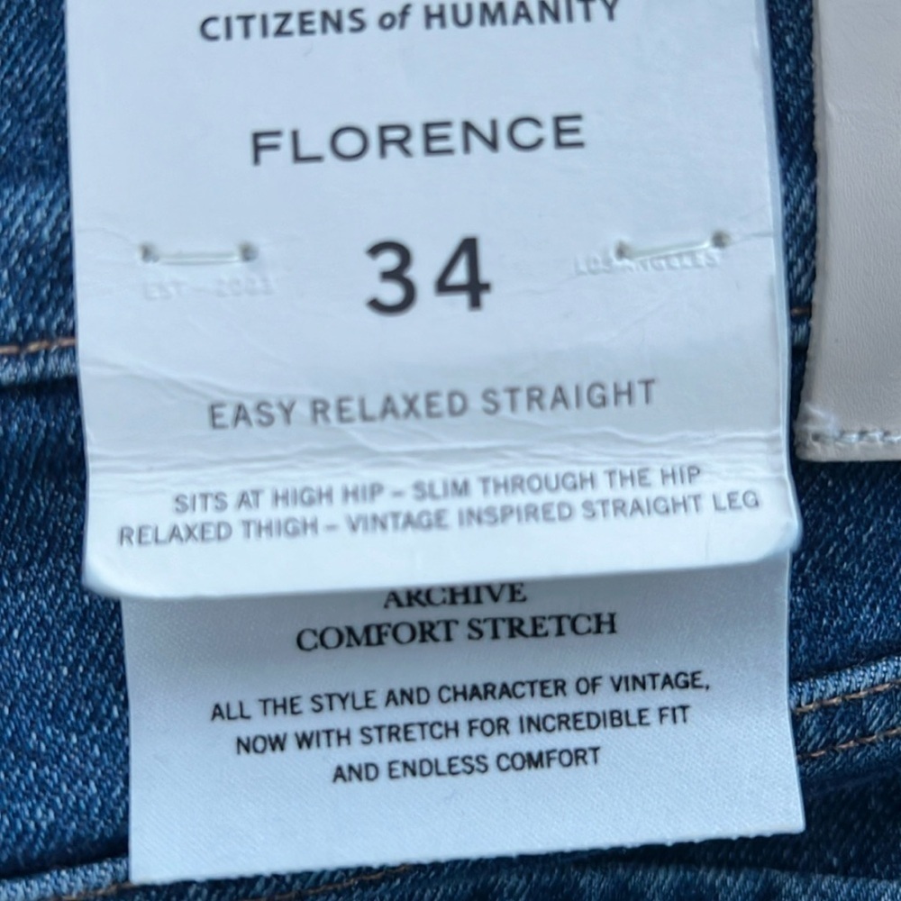 Citizens of Humanity Florence High-Rise Wide-Leg Jeans women’s Sz 34 - Picture 4 of 8